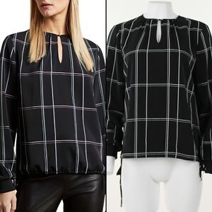 Keyhole Detail Checked Top  